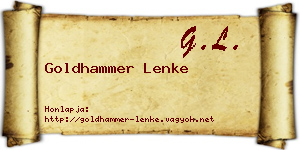 Goldhammer Lenke névjegykártya